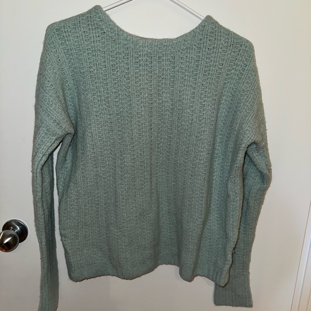GAP Blue Crew Neck Sweater Textured Knit